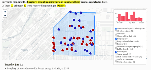 Denver crime map